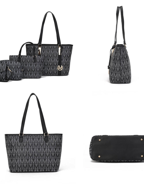Load image into Gallery viewer, Edelyn Women'S Tote Bag, Small Tote Handbag, Pouch Purse &amp; Wristlet Wallet, Signature Handbag 4 Pcs Set by Mia K
