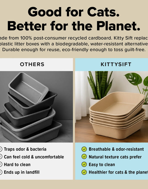 Load image into Gallery viewer, Large Cat Sifter, Eco-Friendly Litterbox with Scoop - Pack of 6
