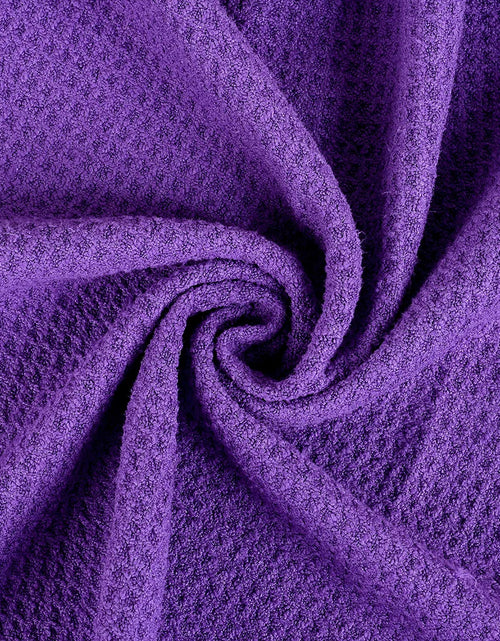 Load image into Gallery viewer, Tri-Fold Golf Towel | Premium Microfiber Fabric | Waffle Pattern | with Heavy Duty Carabiner Clip | Purple Golf Towel for Men and Women | 16”X21” (Purple)
