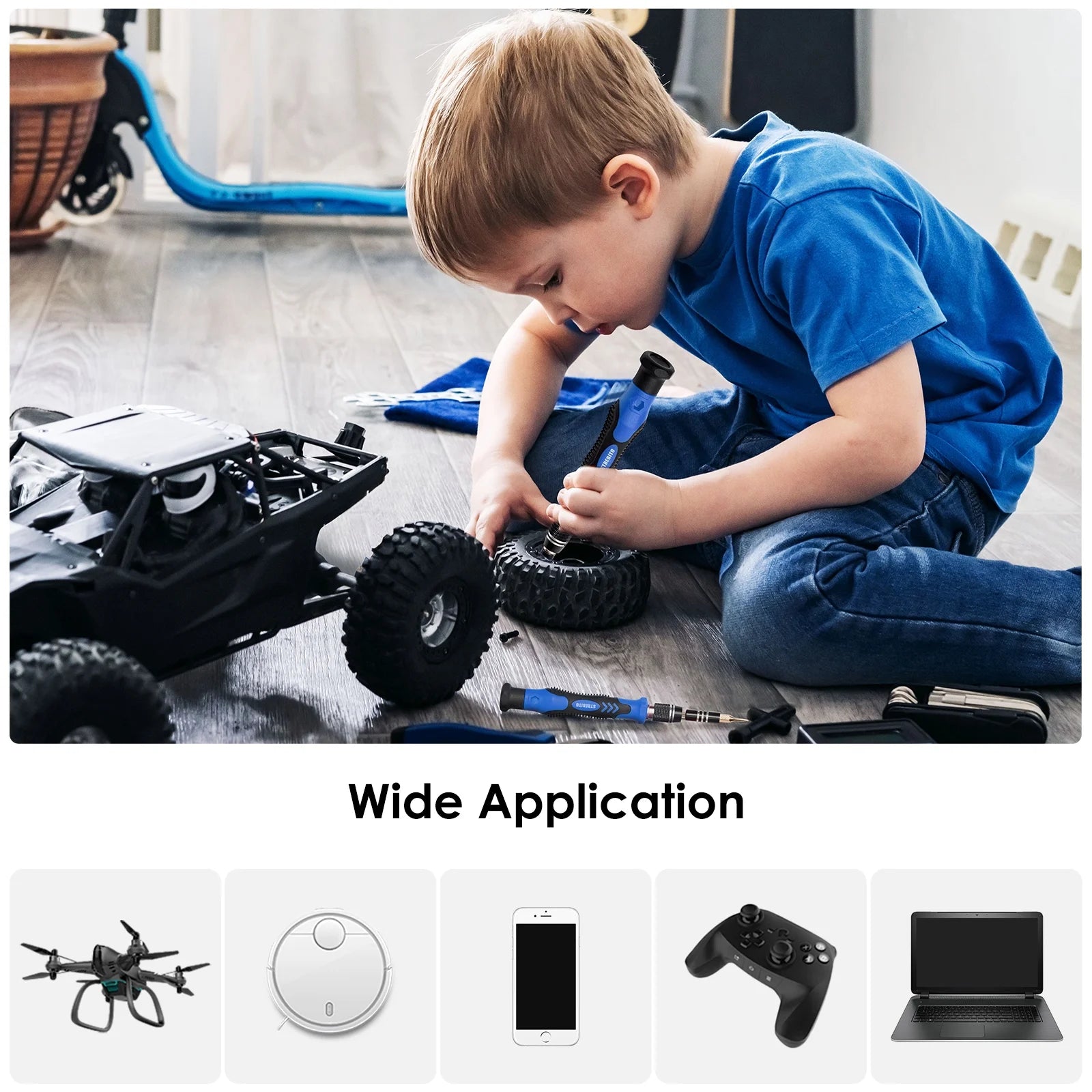 Precision Screwdriver Sets 142-Piece Electronics Precision Screwdriver with 120 Bits Magnetic Repair Tool Kit for Iphone, Computer,Household Appliances, Jewelry, Guita, Tablet,Game Console