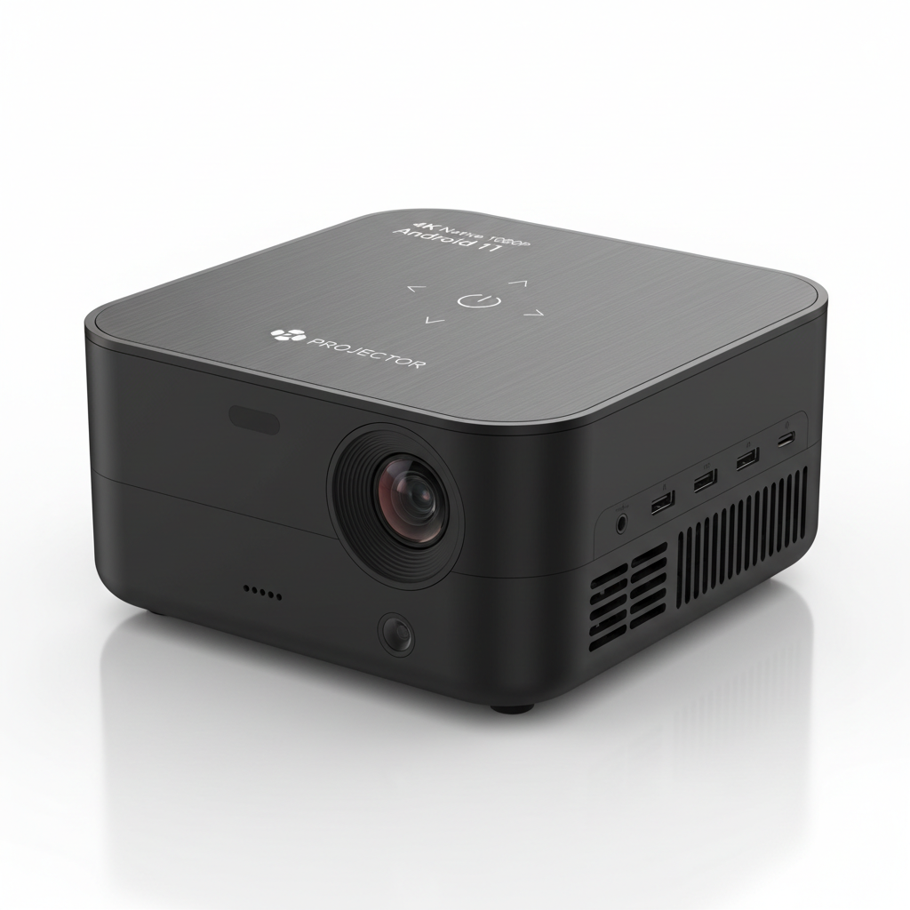 4K Native 1080P Android 11 Projector 390ANSI HY320 Dual Wifi6 BT5.0 Cinema Outdoor Portable Projetor Upgrated HY320