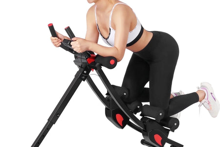 Fitness Ab Machine, 4 Adjustable Resistance Levels Ab Workout Equipment for Home Gym, Height Adjustable Ab Trainer, Foldable Fitness Equipment.440Lbs Weight Capacity