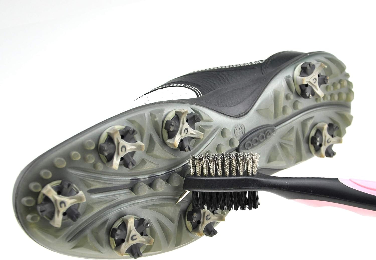 Microfiber Waffle Pattern Tri-Fold Golf Towel | Brush Tool Kit with Club Groove Cleaner, Retractable Extension Cord and Clip