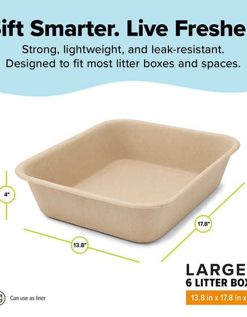 Load image into Gallery viewer, Large Cat Sifter, Eco-Friendly Litterbox with Scoop - Pack of 6
