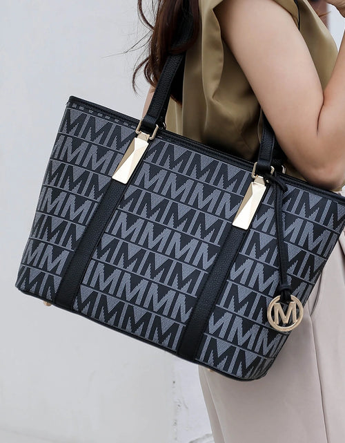 Load image into Gallery viewer, Edelyn Women'S Tote Bag, Small Tote Handbag, Pouch Purse &amp; Wristlet Wallet, Signature Handbag 4 Pcs Set by Mia K
