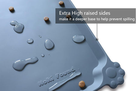-Waterproof Pet Feeding Mats with High Lips - Multiple Size and Colors for Dogs, Cats & Others-G