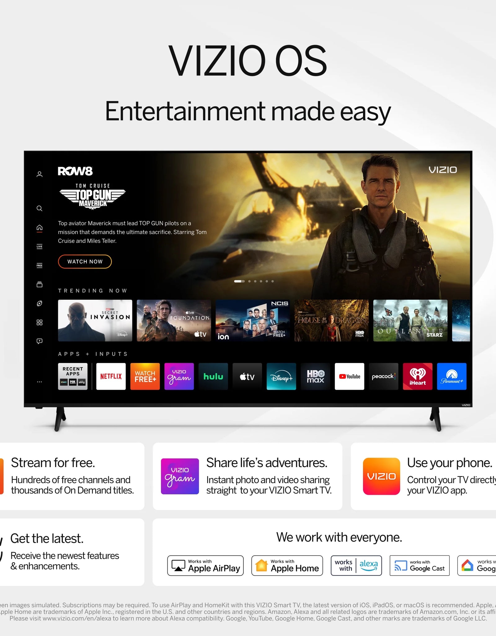 40" Class Full HD 1080P LED Smart TV (VFD40M-08)
