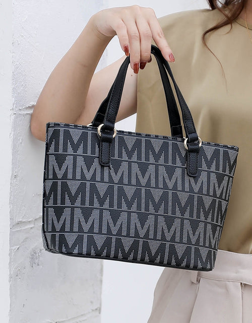 Load image into Gallery viewer, Edelyn Women'S Tote Bag, Small Tote Handbag, Pouch Purse &amp; Wristlet Wallet, Signature Handbag 4 Pcs Set by Mia K
