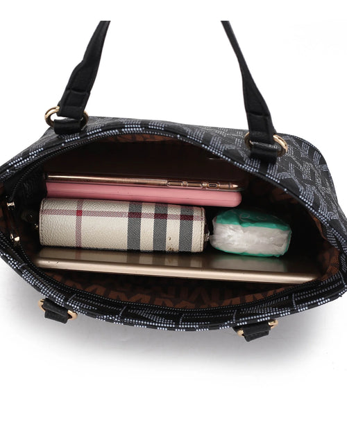 Load image into Gallery viewer, Edelyn Women'S Tote Bag, Small Tote Handbag, Pouch Purse &amp; Wristlet Wallet, Signature Handbag 4 Pcs Set by Mia K
