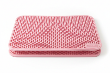 Double Layer anti Tracking Waterproof Cat Litter Trapping Mat Pink