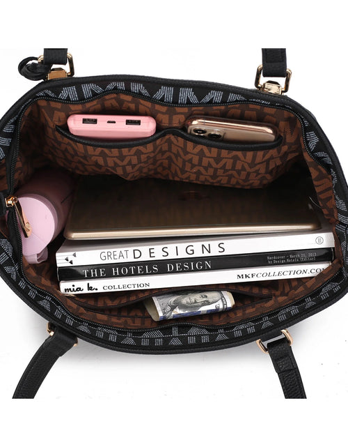 Load image into Gallery viewer, Edelyn Women'S Tote Bag, Small Tote Handbag, Pouch Purse &amp; Wristlet Wallet, Signature Handbag 4 Pcs Set by Mia K
