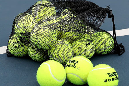 Pressure Training Tennis Balls-12 or 18 Count-Mesh Carry Bag，4 Colors Available，Pressureless Training Exercise Tennis Balls for Beginners.