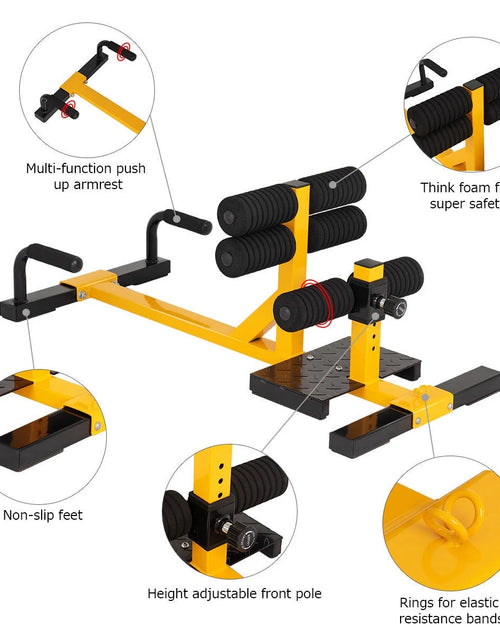 Load image into Gallery viewer, 3-In-1 Sissy Squat Push up Ab Workout Home Gym Sit up Machine Height Adjustable
